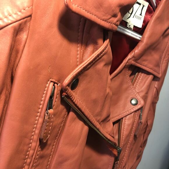 Reiss Women’s Lamb Leather Jacket Jacket Size M - Picture 4 of 11